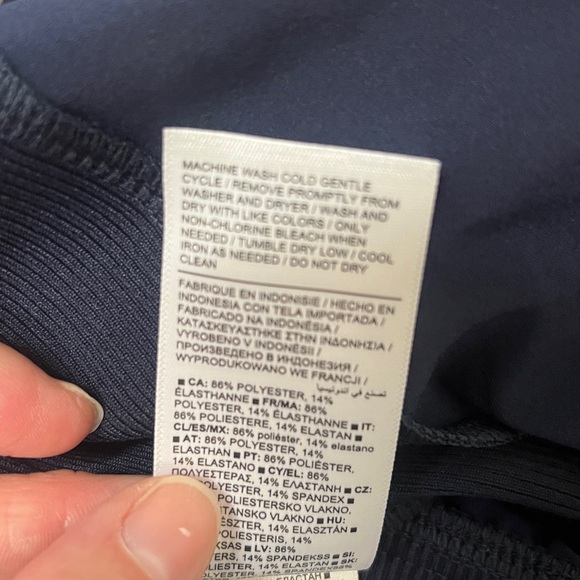 Athleta Brooklyn Ankle Pant Navy Athletic Trousers Size 14/P - Picture 7 of 9